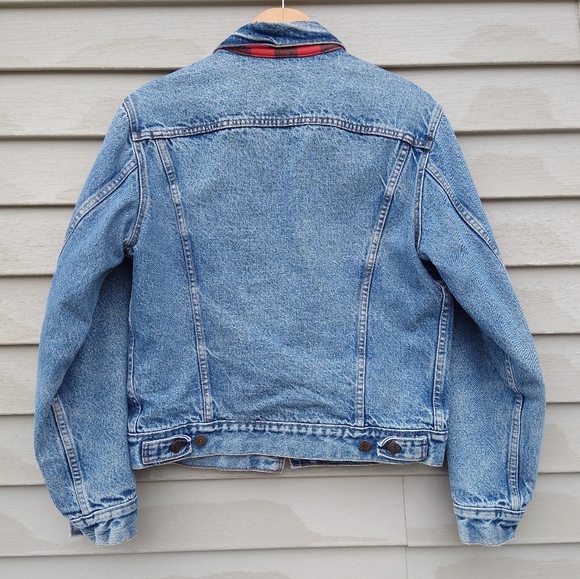 Vintage 80s Blanket Lined Levi's Denim Trucker Jacket - Picture 9 of 11